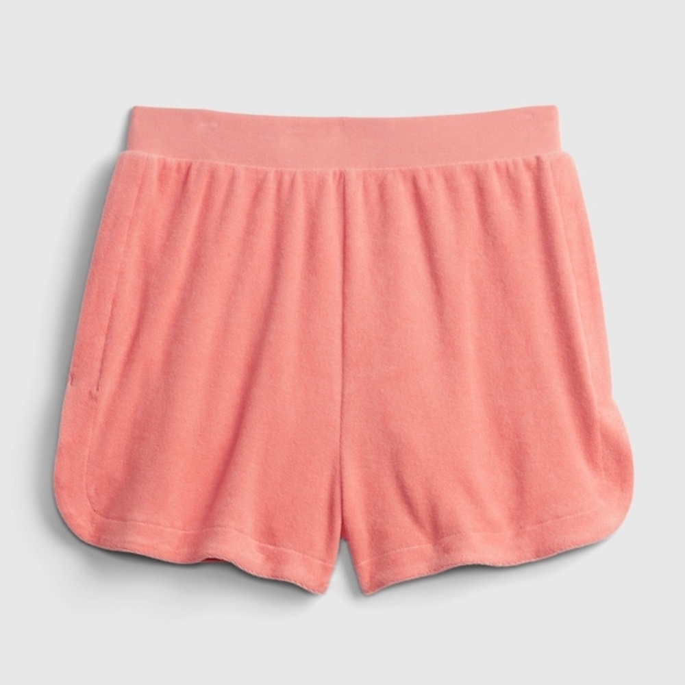 GAP XS High Rise Towel Terry Shorts NWT Orange Coral